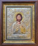Икона на Исус Христос сребърен обков