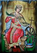 Рисувана икона на Света Екатерина